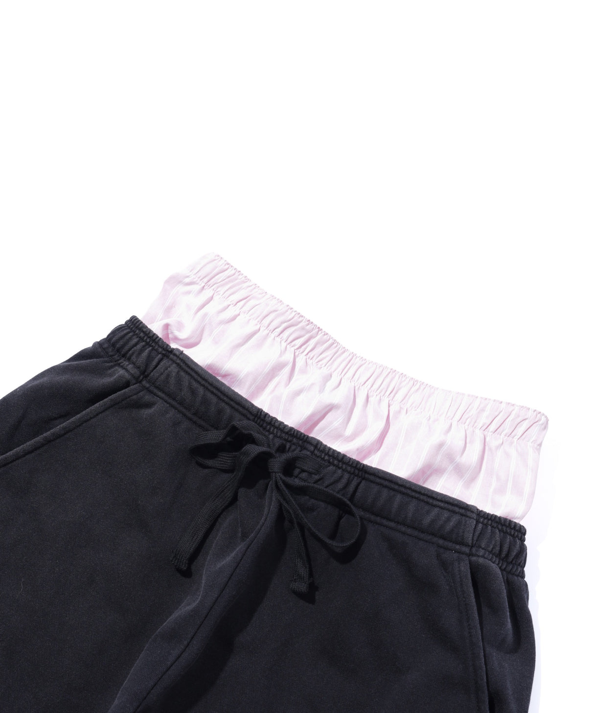 INSPIRATION PALM LAYERED SWEAT PANTS/BLACK