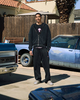INSPIRATION PALM SWEAT ZIP HOODIE/BLACK