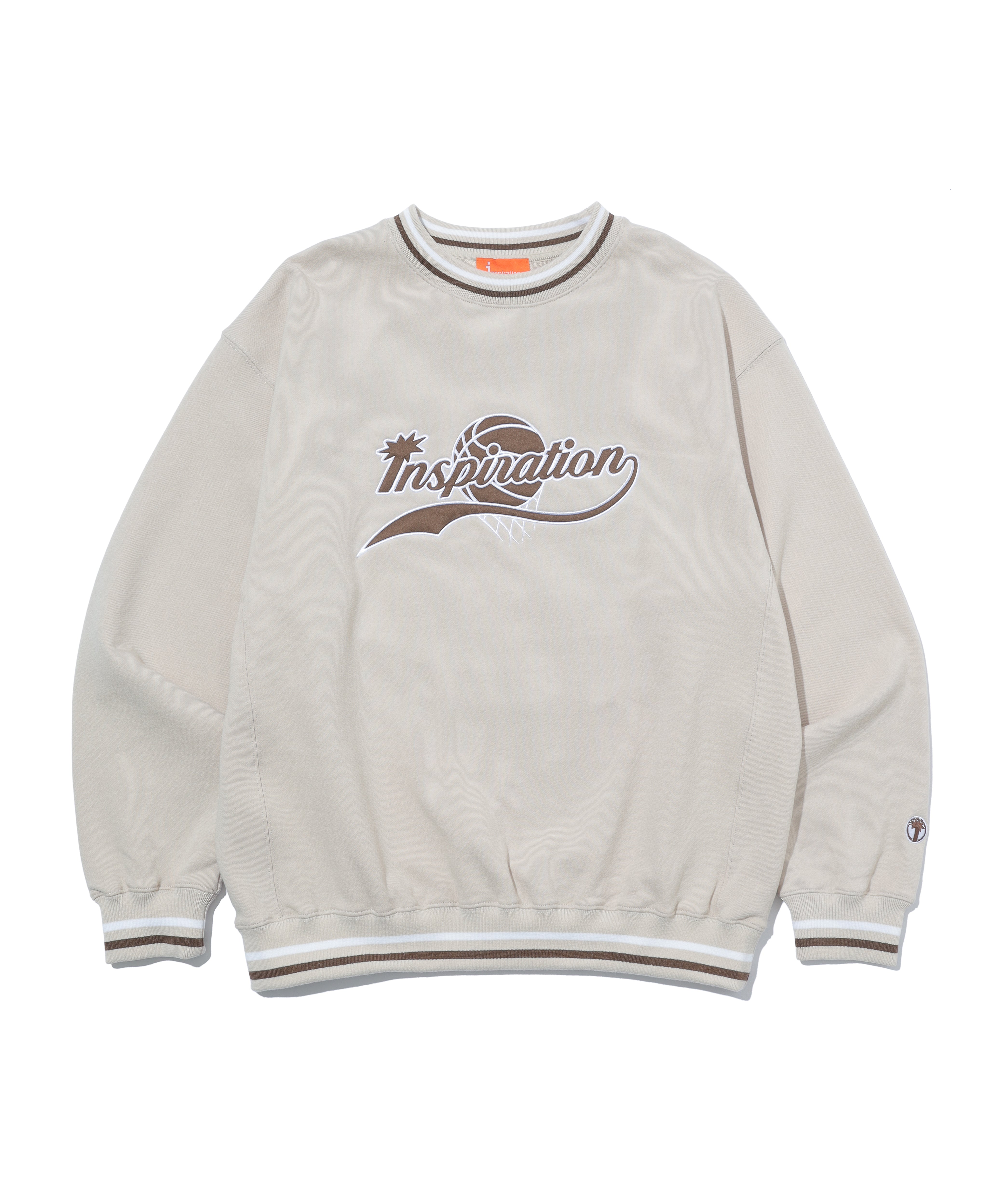 inspiration GAME CREWNECK SWEAT/BEIGE – inspiration ONLINE STORE