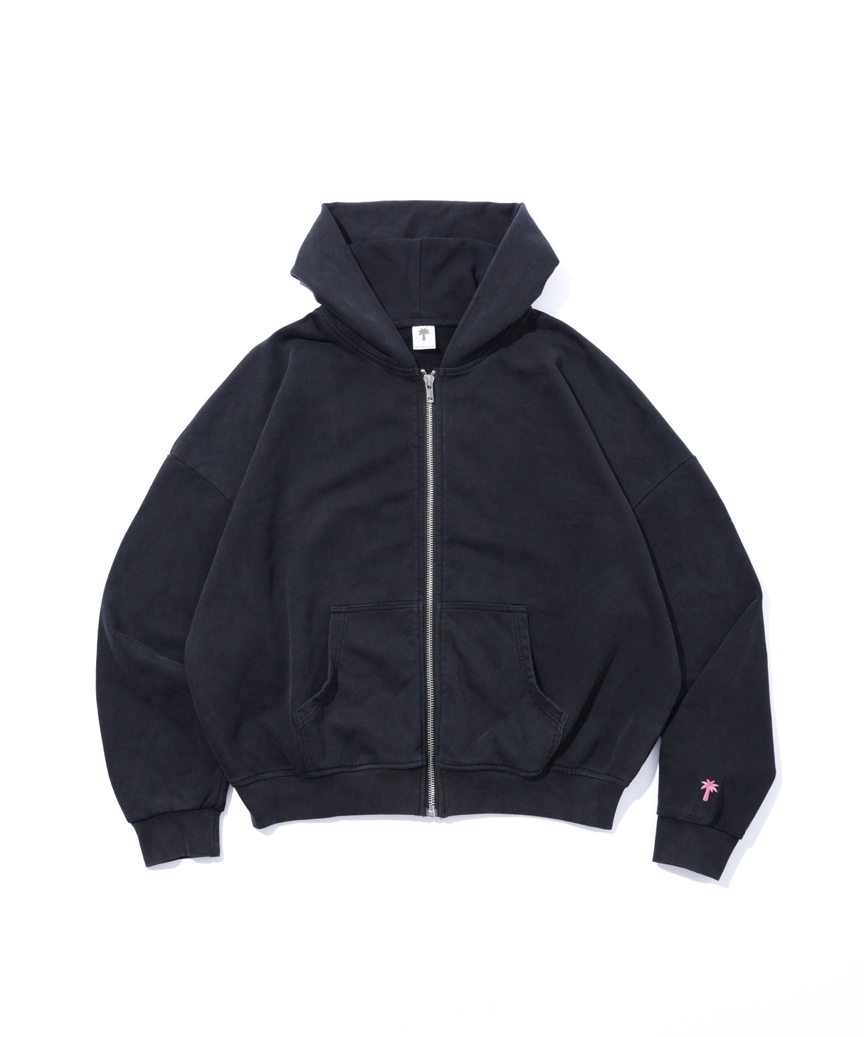 INSPIRATION PALM SWEAT ZIP HOODIE/BLACK