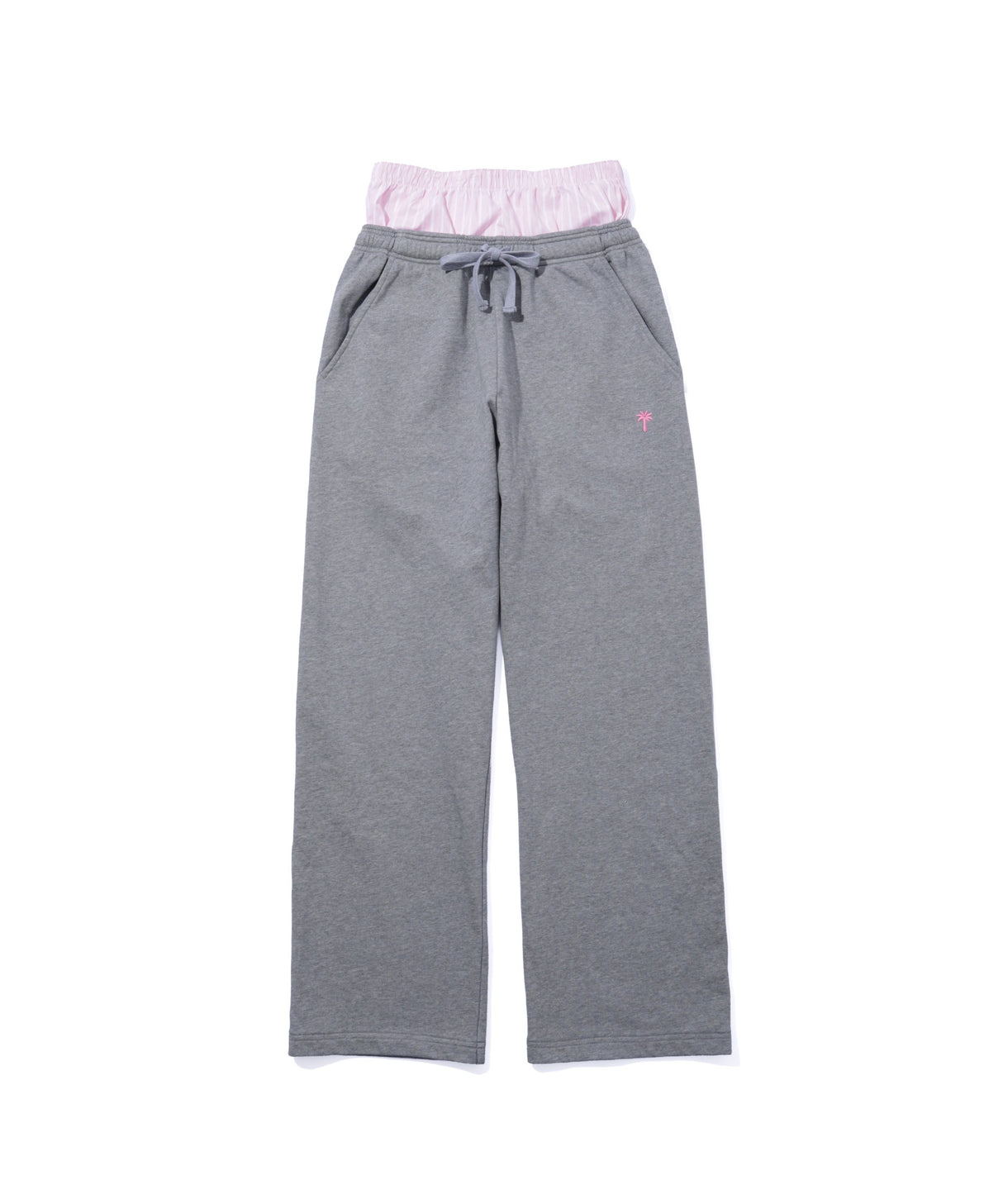INSPIRATION PALM LAYERED SWEAT PANTS/GREY