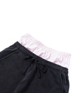 INSPIRATION PALM LAYERED SWEAT PANTS/BLACK