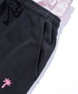 INSPIRATION PALM LAYERED SWEAT PANTS/BLACK