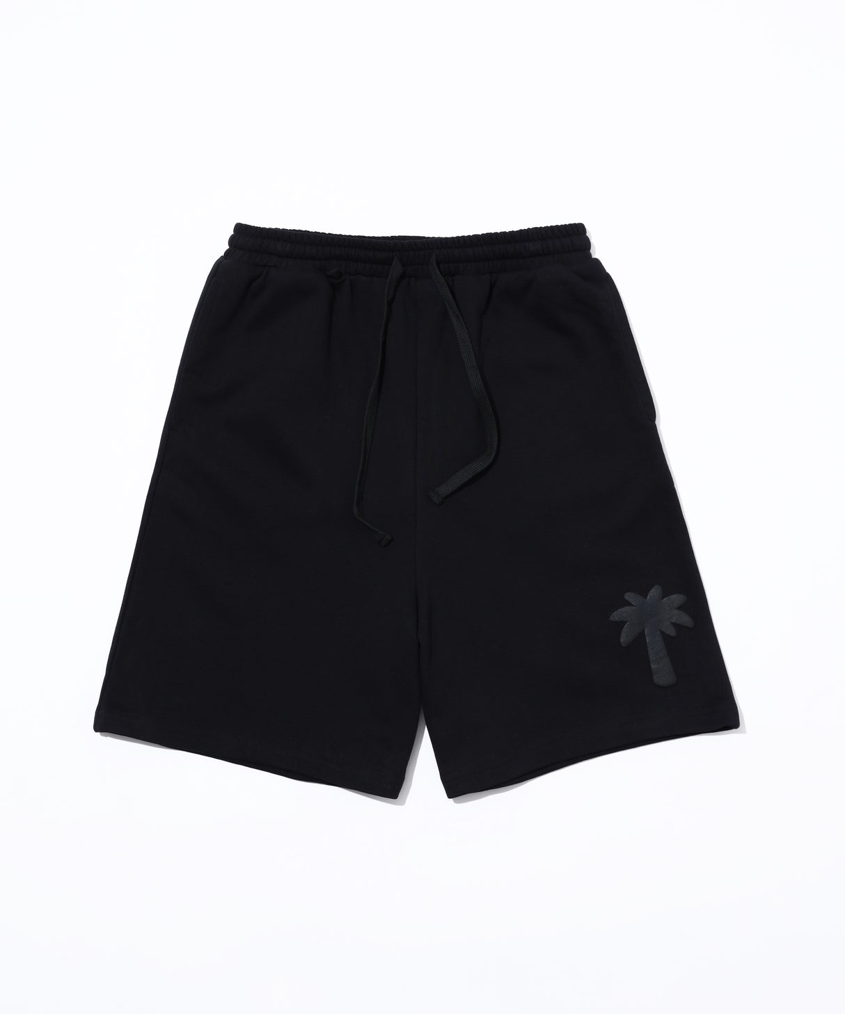INSPIRATION PALM TREE SWEAT SHORTS/BLACK