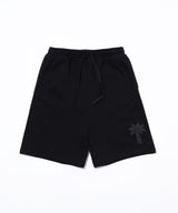 INSPIRATION PALM TREE SWEAT SHORTS/BLACK