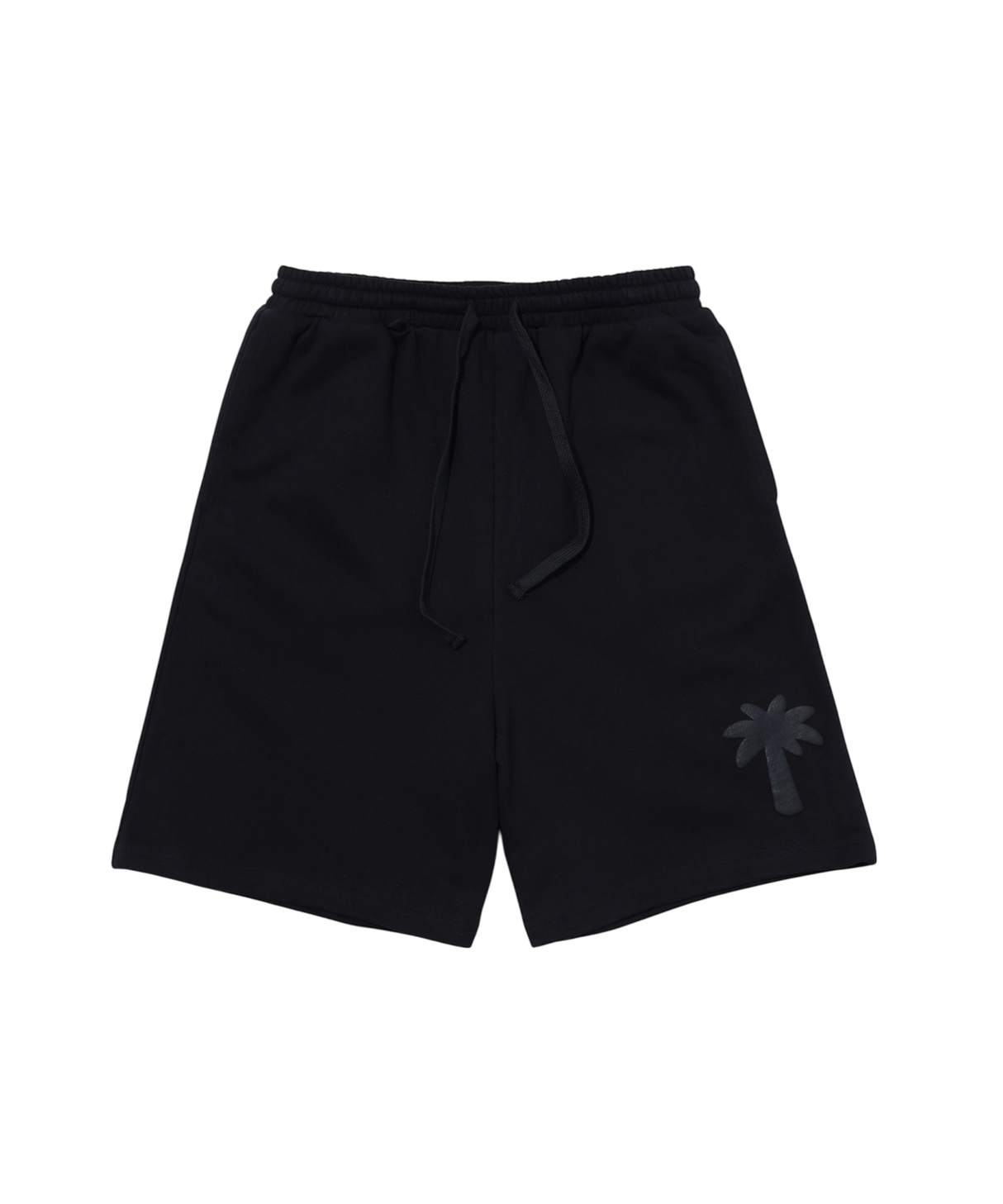 INSPIRATION PALM TREE SWEAT SHORTS/BLACK