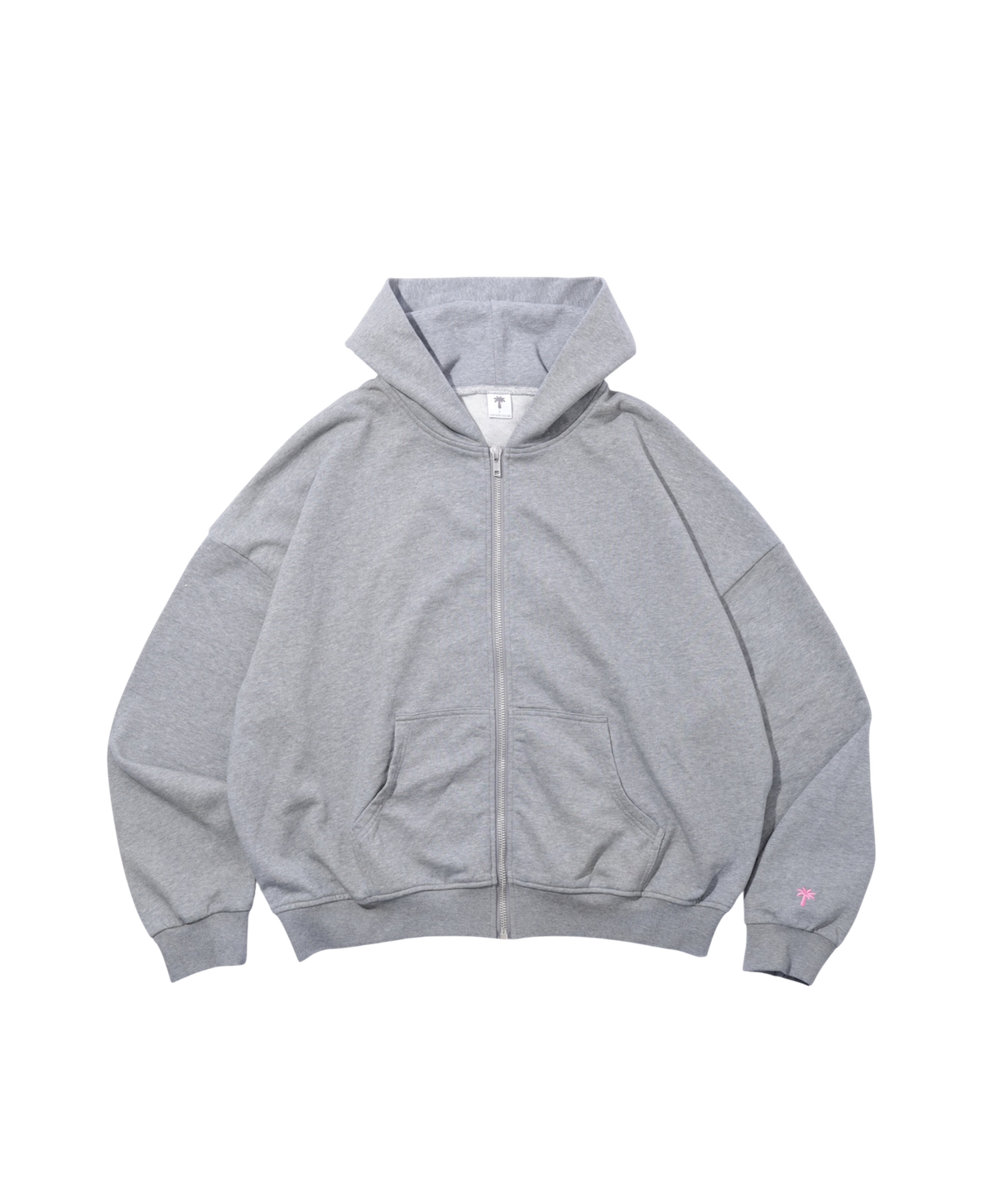 INSPIRATION PALM SWEAT ZIP HOODIE/GREY