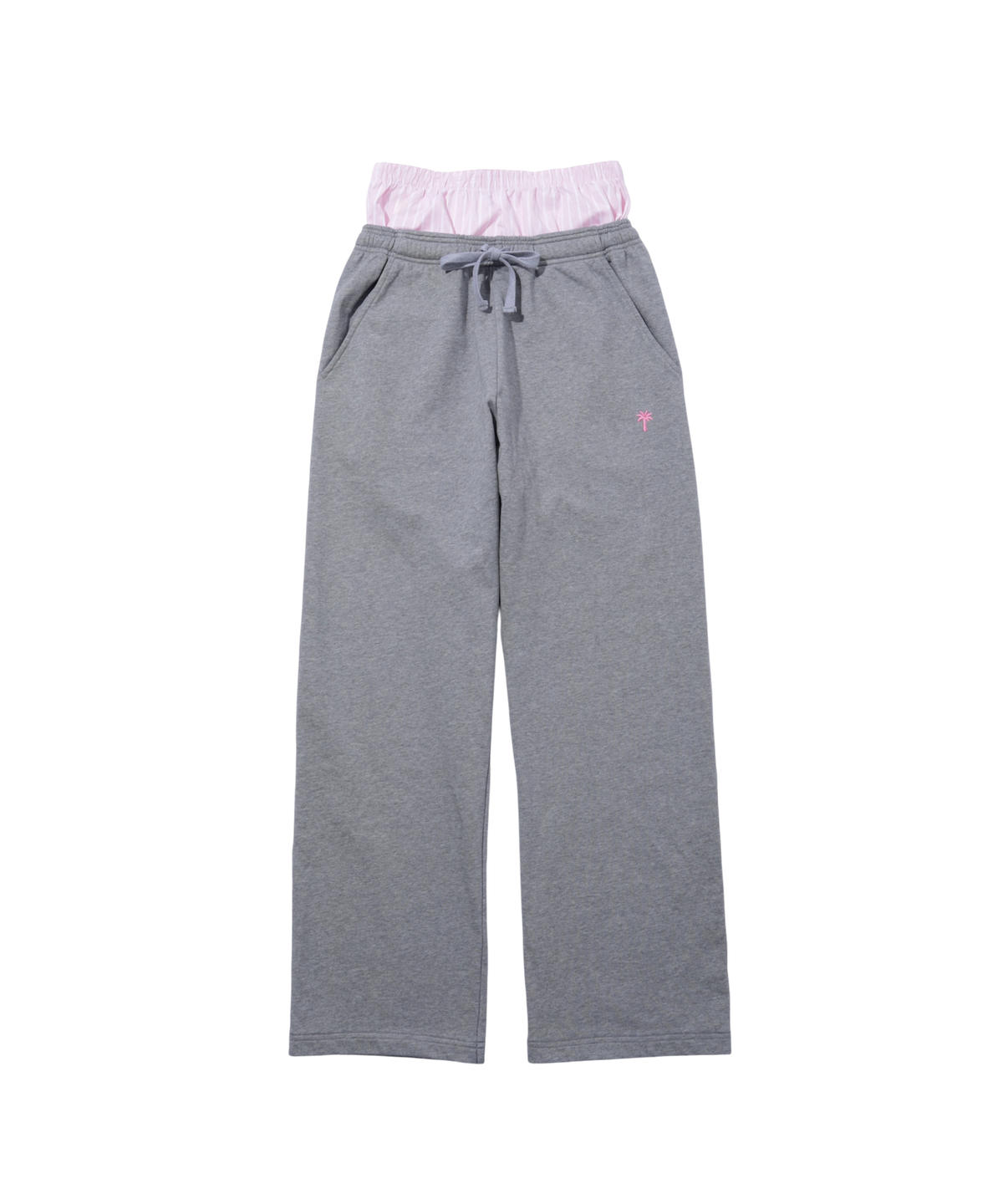 INSPIRATION PALM LAYERED SWEAT PANTS/GREY – inspiration ONLINE STORE